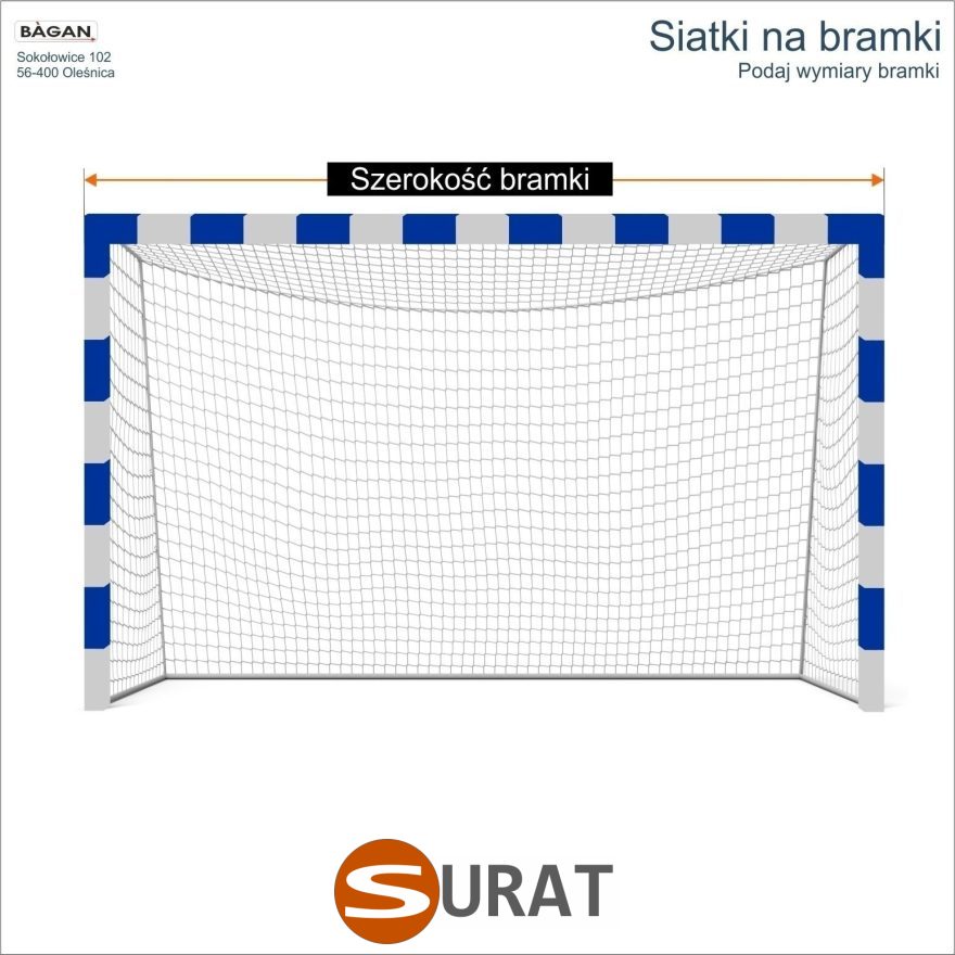 Siatki na bramki 3x2m - podaj wymiary bramki, Surat
