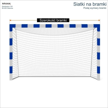 Siatki na bramki 3x2m - podaj wymiary bramki
