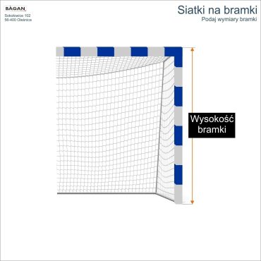 Siatki na bramki 3x2m - podaj wymiary bramki