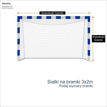 Siatki na bramki 3x2m - podaj wymiary bramki
