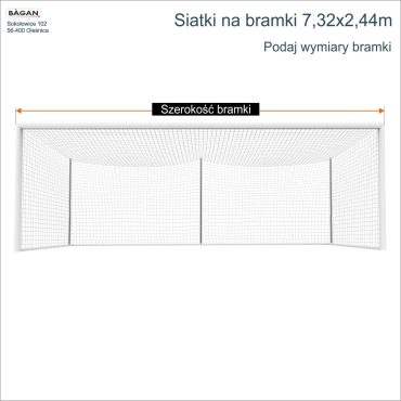 Siatki na bramki - 7,32x2,44m - podaj wymiary bramki