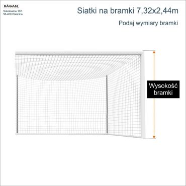 Siatki na bramki - 7,32x2,44m - podaj wymiary bramki