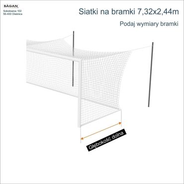 Siatki na bramki - 7,32x2,44m - podaj wymiary bramki