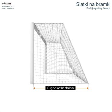 Siatki na bramki   Siatka na wymiar   Siatka bramkarska   Oczko siatki 10x10cm   Grubość siatki 6mm