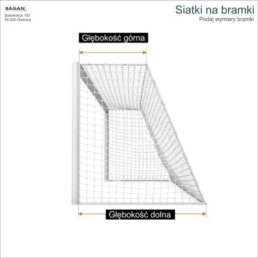 Siatki na bramki   Siatka na wymiar   Siatka bramkarska   Oczko siatki 2x2cm   Grubość siatki 2mm
