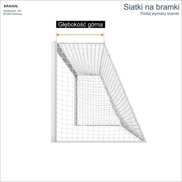 Siatki na bramki   Siatka na wymiar   Siatka bramkarska   Oczko siatki 2x2cm   Grubość siatki 2mm