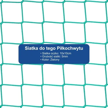 Piłkochwyt 4m wysokości   Siatka oczko 10x10cm   Grubość siatki 5mm