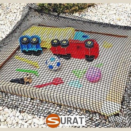  Surat - Ogrodzenie piaskownicy - Ogrodzenie piaskownicy dla dzieci siatką - Ogrodzenie piaskownicy na placu zabaw przed zwierzętami 