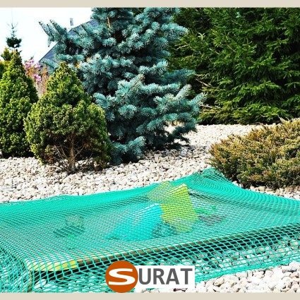  Surat - Siatka na piaskownice z polipropylenu o konstrukcji o wysokiej wytrzymałości i oczku 8x8 cm, optymalna cenowo i powszechnie stosowana. 