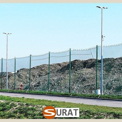 Trwała siatka polipropylenowa do zabezpieczania zbiorników wodnych — Solidna ochrona obiektów infrastrukturalnych przed dostępem, sklep Surat