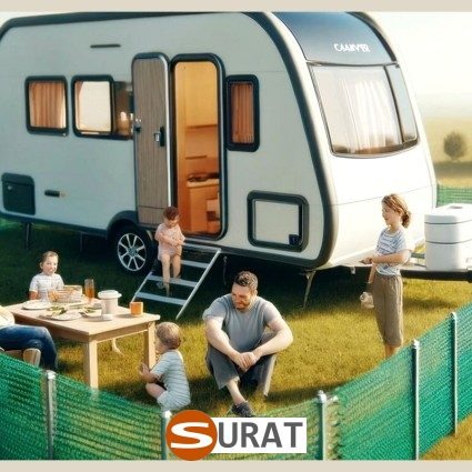  Surat - Ogrodzenie Kampera - Mobilne ogrodzenie tymczasowe kampera na polu kempingowym 