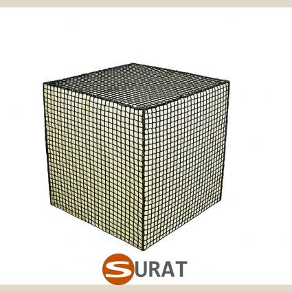  Surat - Siatka na pakę z polipropylenu, 5mm grubości, w kolorach zielonym lub szarym, o oczkach 8x8cm, przygotowana na twój wymiar 