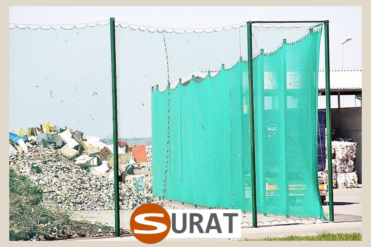  Surat - Zadaszenie z siatki placu - Zabezpieczenie siatką placu z towarem od góry w formie zadaszenia - Osłonięcie od góry palcu magazynowego 