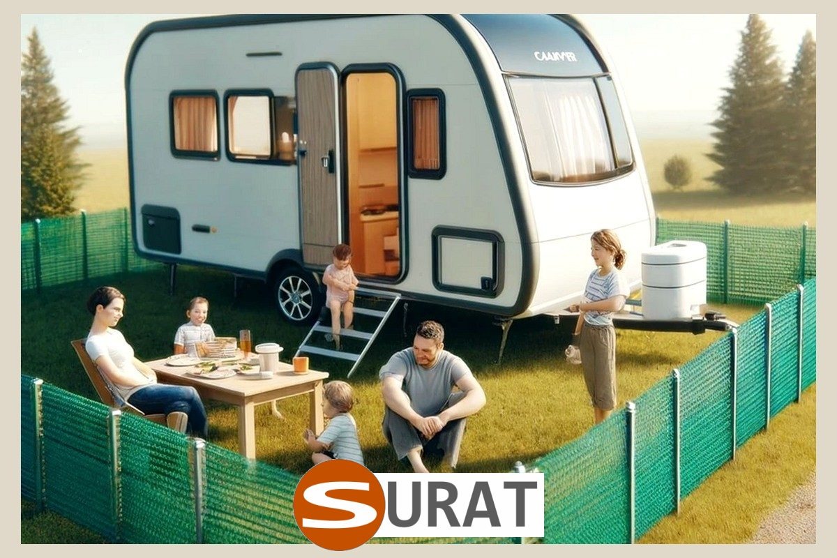  Surat - Ogrodzenie Kampera - Mobilne ogrodzenie tymczasowe kampera na polu kempingowym 