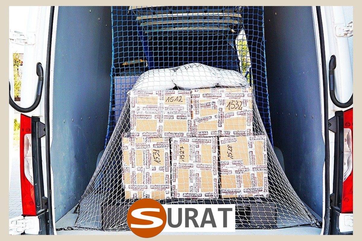  Surat - Siatka na pakę - Siatka do zabezpieczenia otwartej paki w aucie dostawczym bus - Zabezpieczenie otwartej paki siatką 